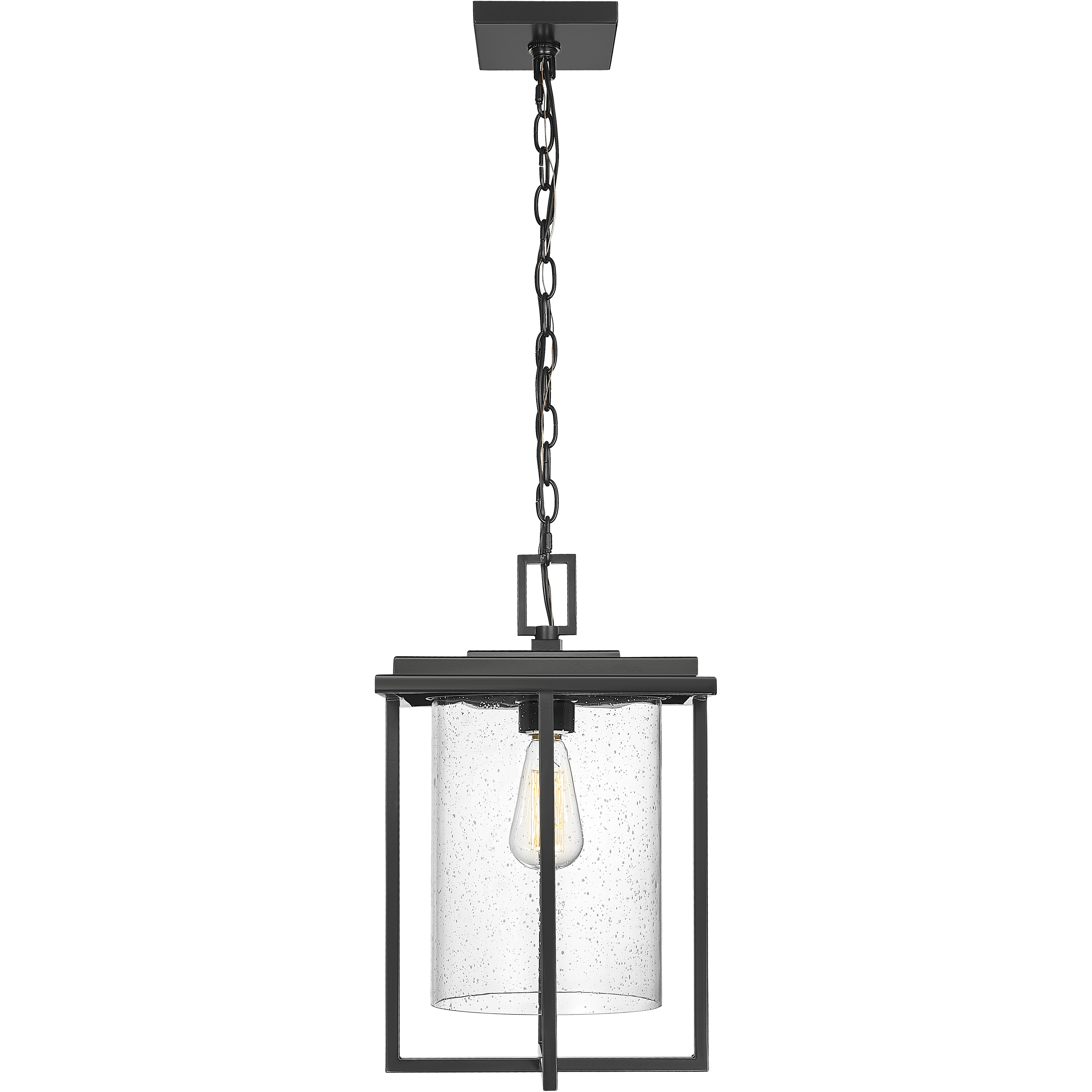 Adair 1 Light 11 inch Powder Coated Black Outdoor Hanging Lantern